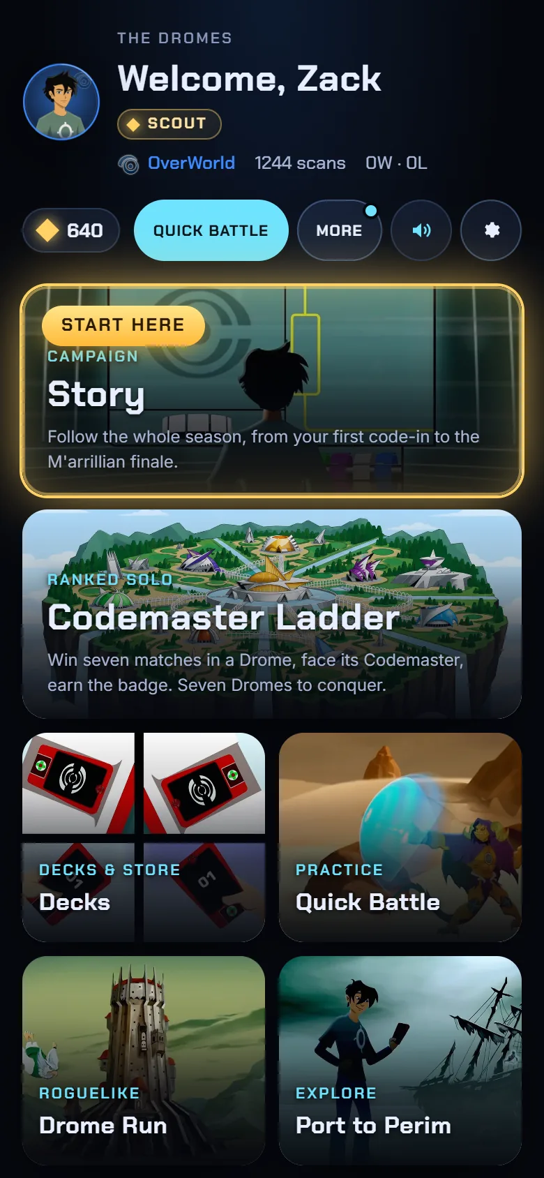 The Hub on a phone screen